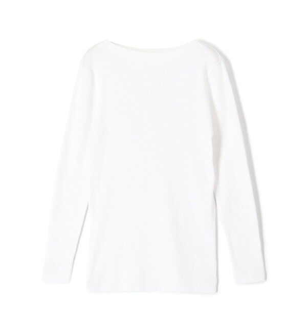 GALERIE VIE「ギザコットンリブ ボートネックプルオーバー」|ニット・セーター|11 ホワイト