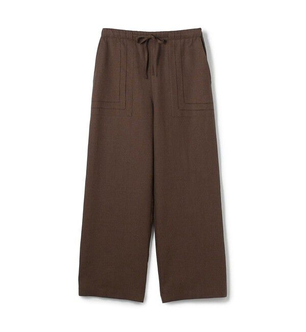 GALERIE VIE「フレンチリネン イージーストレートパンツ」|その他|47 ブラウン