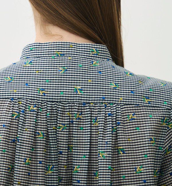 TOMORROWLAND collection「ギンガムエンブロイダリー ペタルスリーブブラウス」|シャツ・ブラウス|