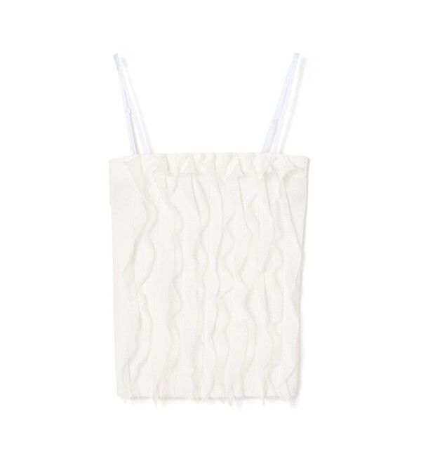 DES PRES「マットレーヨンラッフル キャミソール」|キャミソール|11 ホワイト