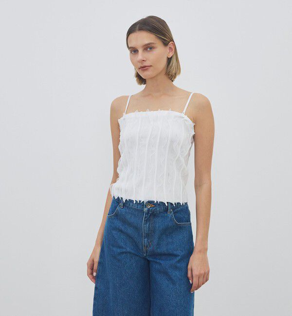 DES PRES「マットレーヨンラッフル キャミソール」|キャミソール|