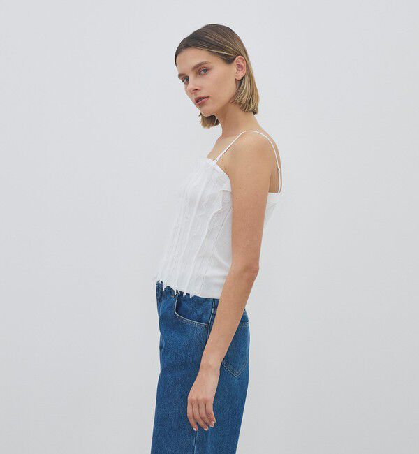 DES PRES「マットレーヨンラッフル キャミソール」|キャミソール|