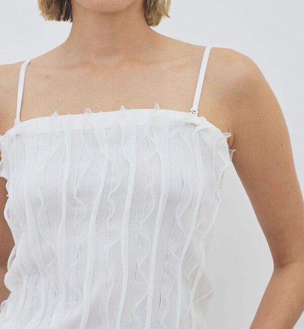 DES PRES「マットレーヨンラッフル キャミソール」|キャミソール|