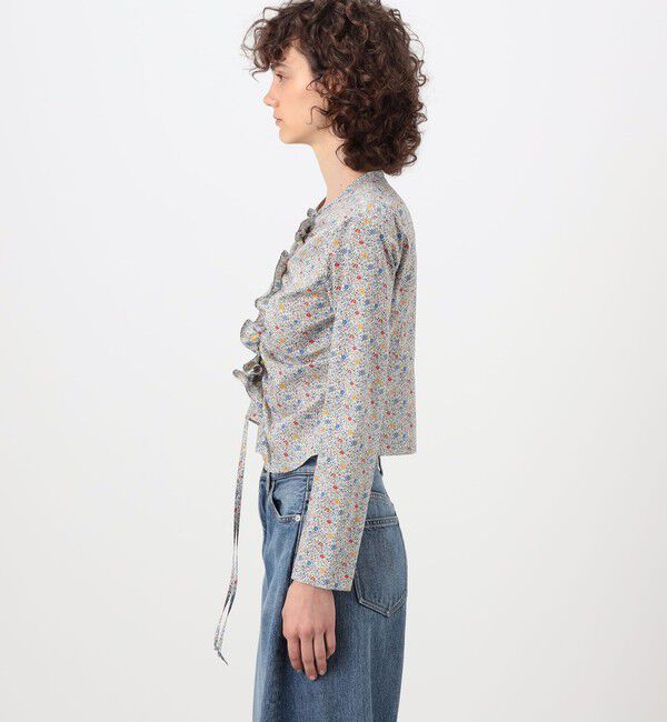 BACCA「スプリングリバティプリント ギャザーブラウス」|シャツ・ブラウス|