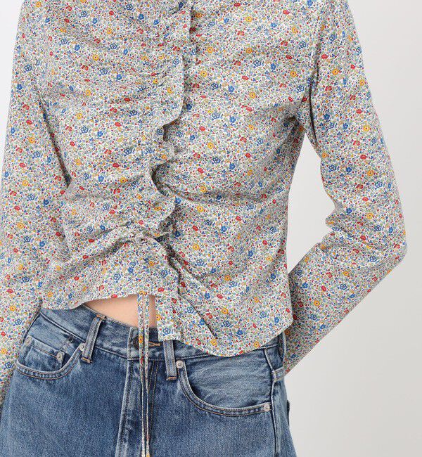 BACCA「スプリングリバティプリント ギャザーブラウス」|シャツ・ブラウス|