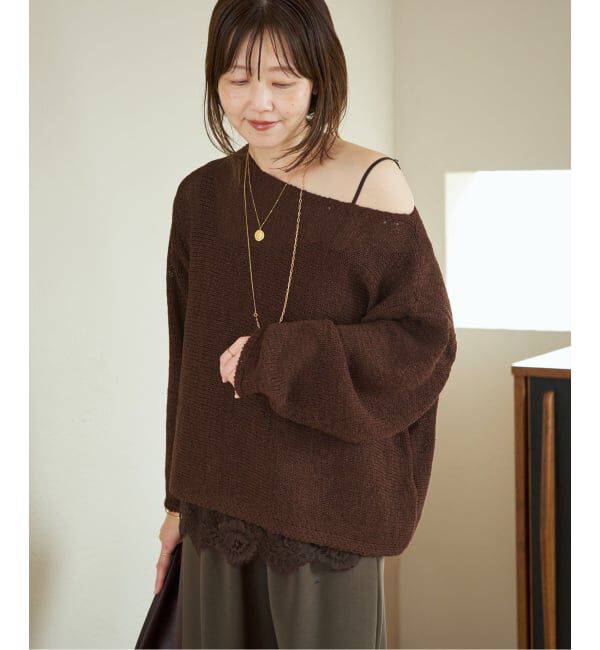 Plage「《追加》linen mix loose プルオーバー」|ニット・セーター|