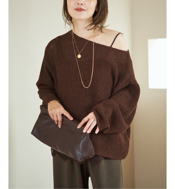 Plage「《追加》linen mix loose プルオーバー」|ニット・セーター|