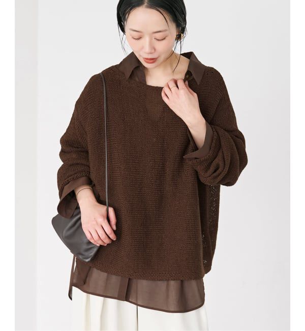 Plage「《追加》linen mix loose プルオーバー」|ニット・セーター|