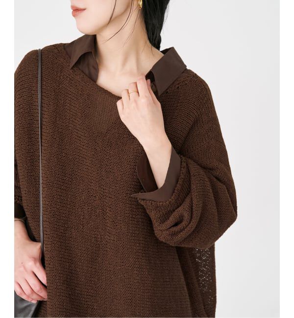 Plage「《追加》linen mix loose プルオーバー」|ニット・セーター|