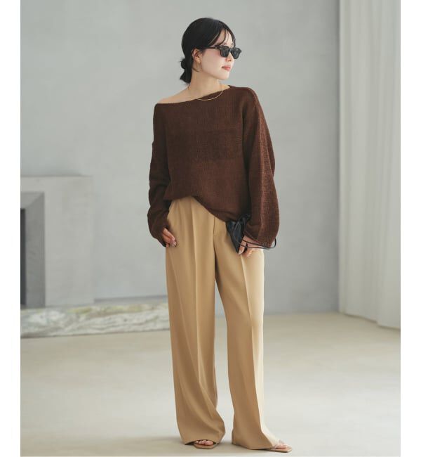Plage「《追加》linen mix loose プルオーバー」|ニット・セーター|