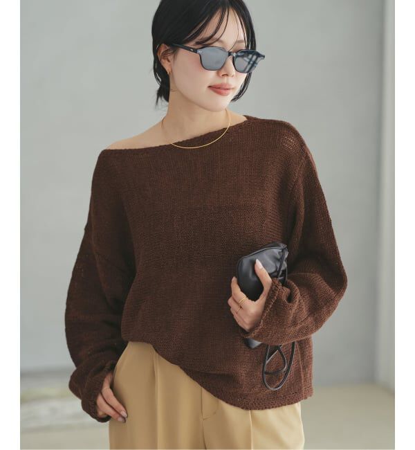 Plage「《追加》linen mix loose プルオーバー」|ニット・セーター|