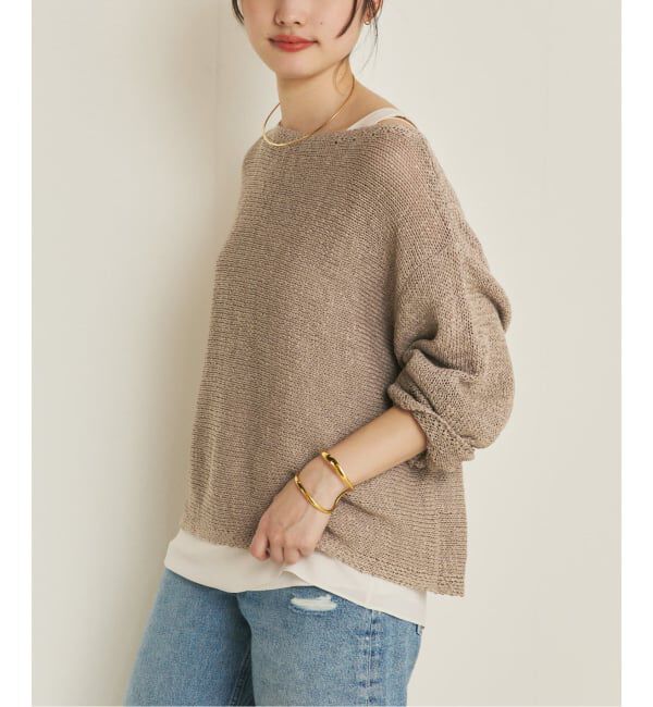 Plage「《追加》linen mix loose プルオーバー」|ニット・セーター|