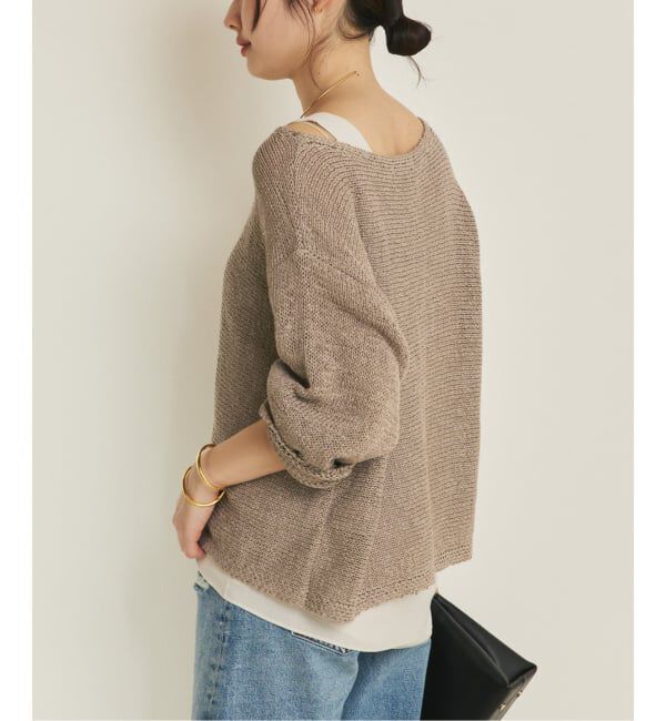 Plage「《追加》linen mix loose プルオーバー」|ニット・セーター|