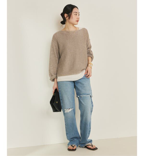 Plage「《追加》linen mix loose プルオーバー」|ニット・セーター|