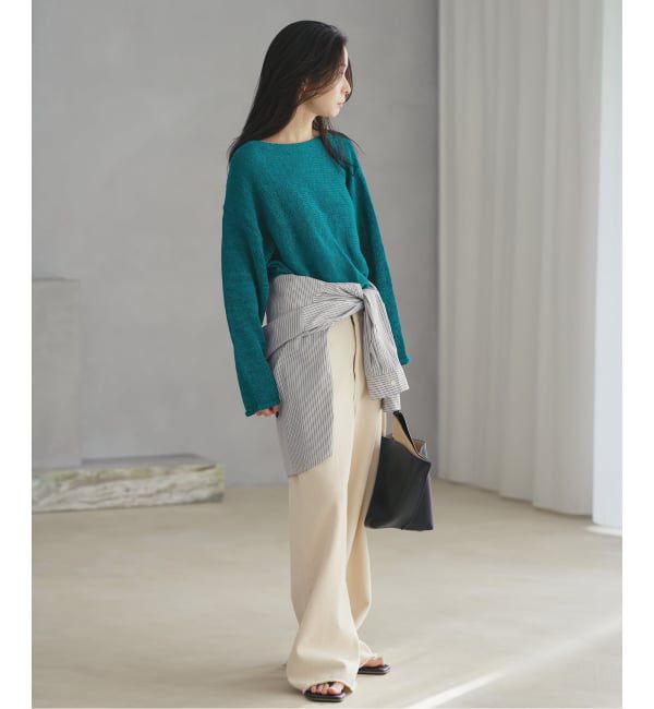 Plage「《追加》linen mix loose プルオーバー」|ニット・セーター|