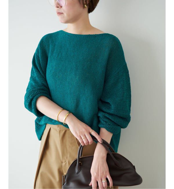 Plage「《追加》linen mix loose プルオーバー」|ニット・セーター|ブルー B