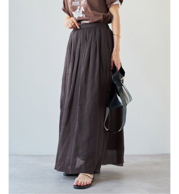 IENA「ラミーギャザーロングスカート」|スカート|