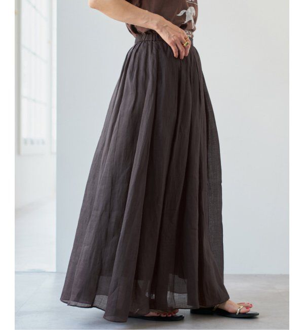 IENA「ラミーギャザーロングスカート」|スカート|