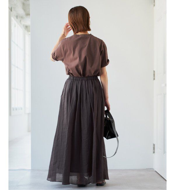 IENA「ラミーギャザーロングスカート」|スカート|