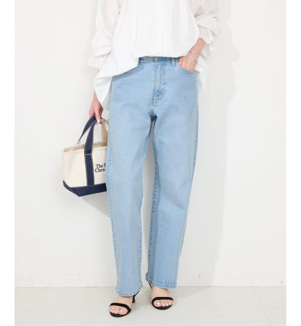 SLOBE IENA「《4サイズ展開/追加8》LE DENIM ストレートデニムパンツ」|デニム|ブルー