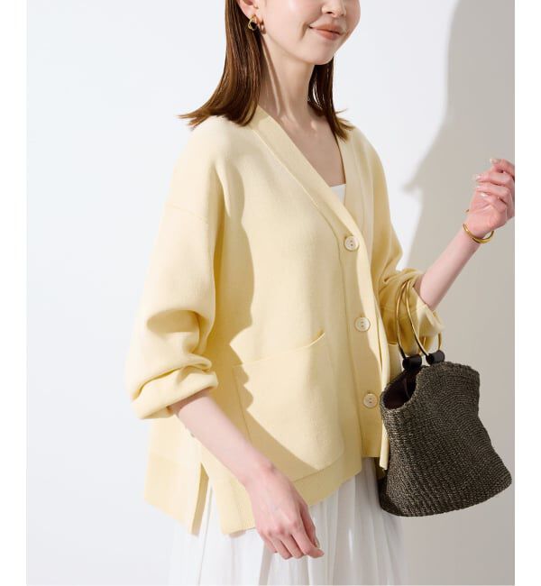 SLOBE IENA「《WEB・一部店舗限定/追加》スムースニットカーディガン」|カーディガン|