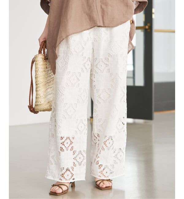SLOBE IENA「コットンレースイージーパンツ」|その他|