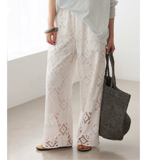 SLOBE IENA「コットンレースイージーパンツ」|その他|