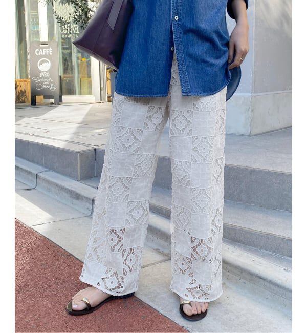 SLOBE IENA「コットンレースイージーパンツ」|その他|