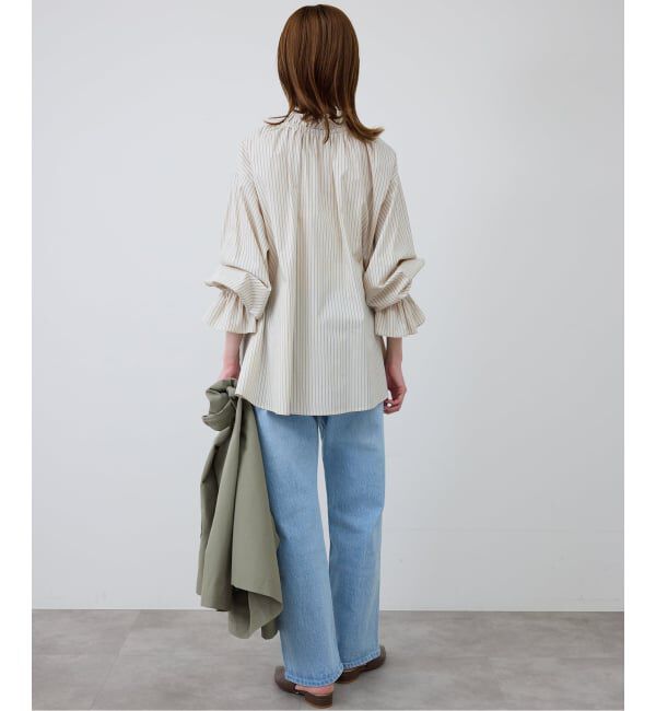SLOBE IENA「《追加》タイプライターフリルブラウス」|シャツ・ブラウス|