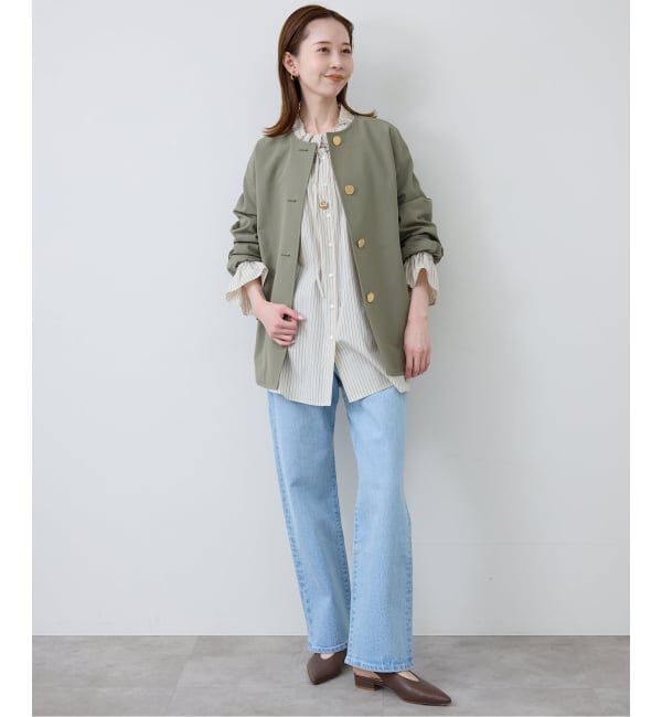 SLOBE IENA「《追加》タイプライターフリルブラウス」|シャツ・ブラウス|