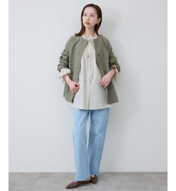 SLOBE IENA「《追加》タイプライターフリルブラウス」|シャツ・ブラウス|