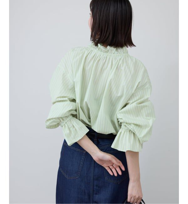 SLOBE IENA「《追加》タイプライターフリルブラウス」|シャツ・ブラウス|