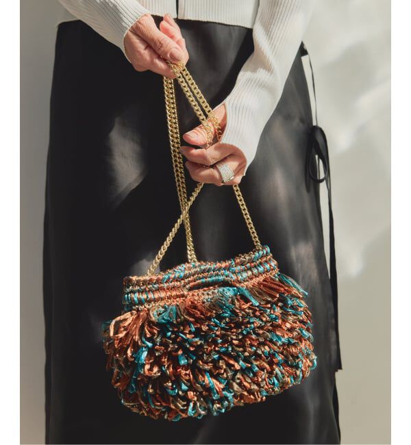 VERMEIL par iena「Caternina Bertini カテリーナ ベルティーニ Raffia Clutch 5779」|ショルダー・メッセンジャー|その他カラー A