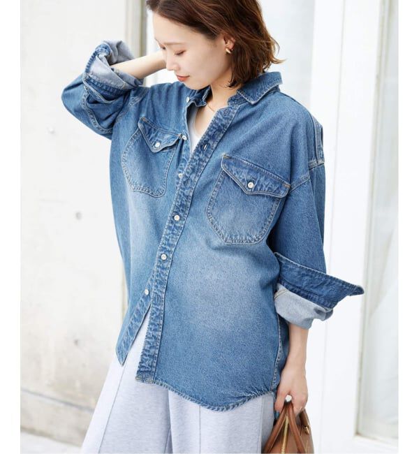 SLOBE IENA「《WEB限定/追加4》LE DENIM BDUデニムシャツ」|シャツ・ブラウス|