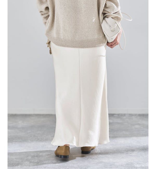 IENA「《追加17》ダブルサテンスカート」|スカート|