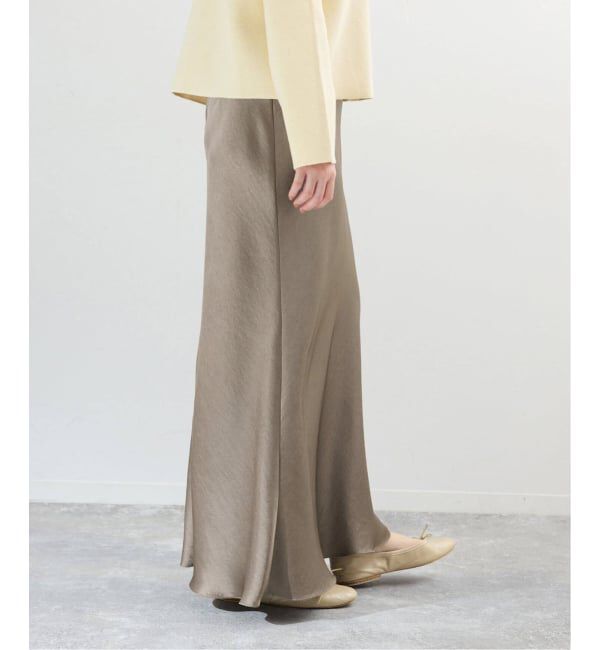 IENA「《追加17》ダブルサテンスカート」|スカート|