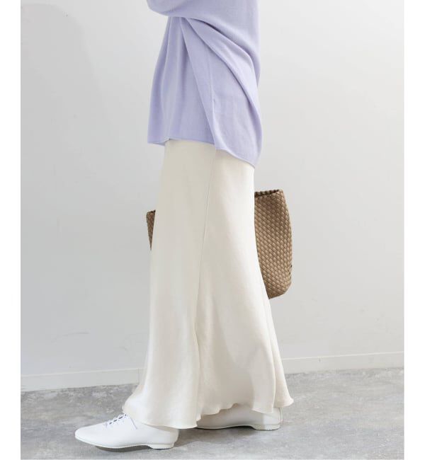 IENA「《追加17》ダブルサテンスカート」|スカート|