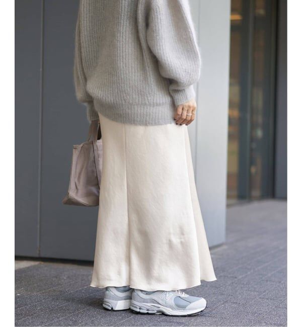 IENA「《追加17》ダブルサテンスカート」|スカート|