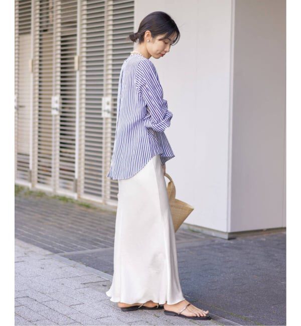 IENA「《追加17》ダブルサテンスカート」|スカート|