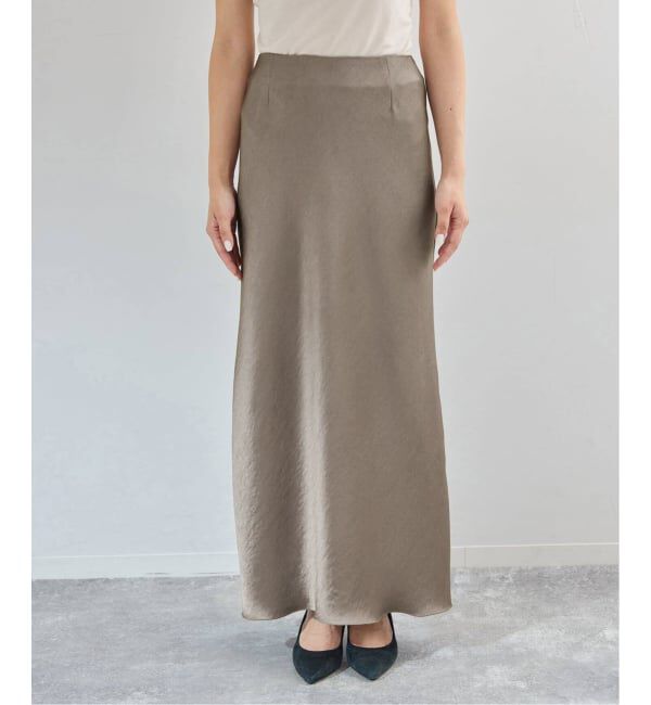 IENA「《追加17》ダブルサテンスカート」|スカート|