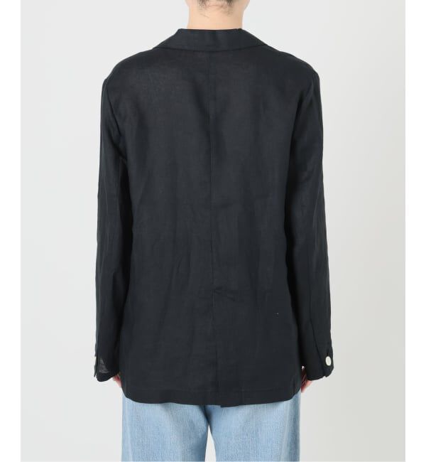 IENA「《追加》ウォッシャブル ソフトリネン リラックスジャケット」|テーラードジャケット|