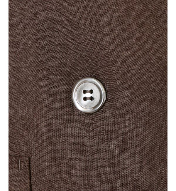 IENA「《追加》ウォッシャブル ソフトリネン リラックスジャケット」|テーラードジャケット|