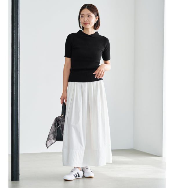 IENA「ECO SPLASH襟付きプルオーバー」|ニット・セーター|