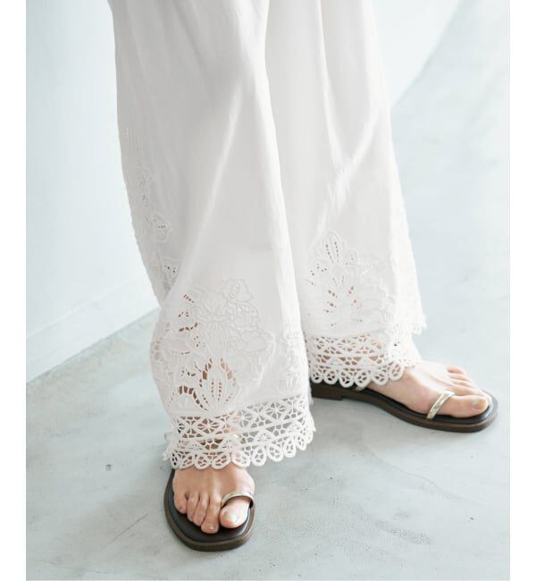 IENA「《追加予約》カットワークレースパンツ」|その他|