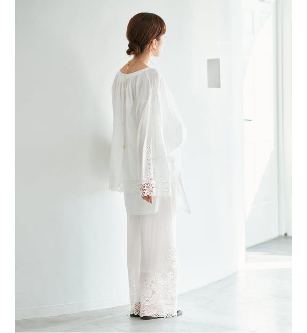 IENA「《追加予約》カットワークレースパンツ」|その他|