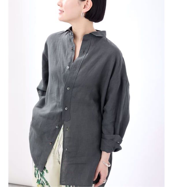 VERMEIL par iena「《予約》TICCA ティッカ 別注リネンスクエアビッグシャツ TBFS-543」|シャツ・ブラウス|