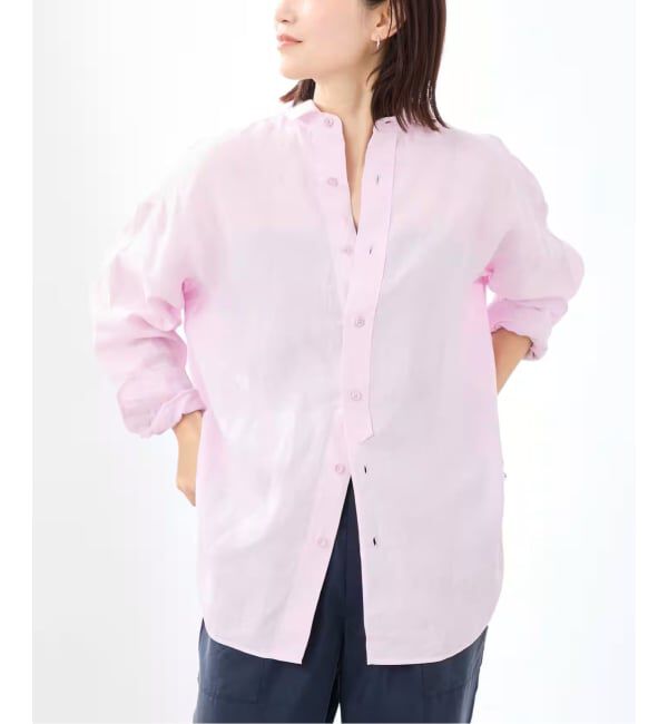 VERMEIL par iena「《予約》TICCA ティッカ 別注リネンスクエアビッグシャツ TBFS-543」|シャツ・ブラウス|ピンク