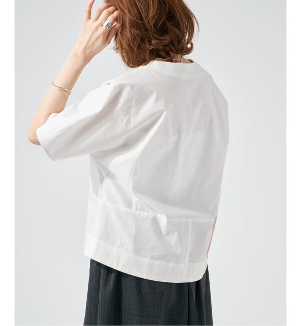 VERMEIL par iena「《予約》cotton back satin T-ブラウス」|シャツ・ブラウス|