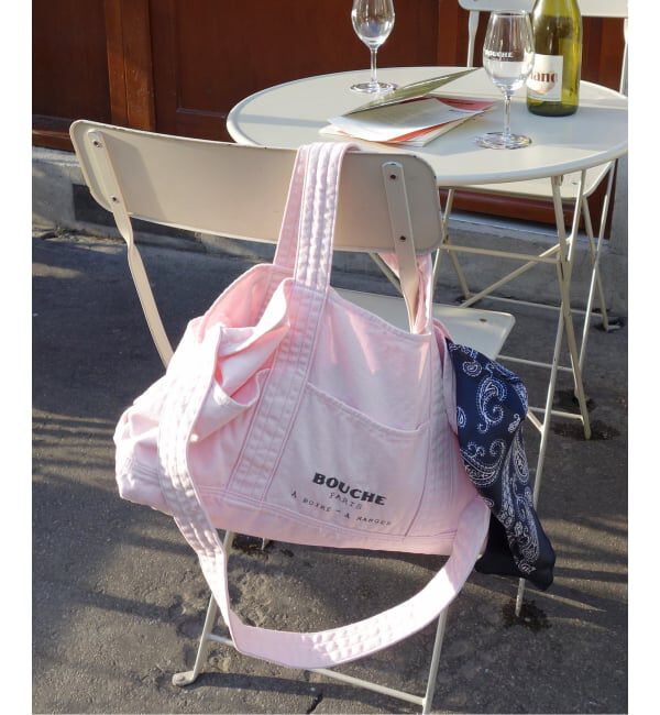 SLOBE IENA「《追加予約》BOUCHE SLOBE別注 キャンバストートバッグ」|トートバッグ|ピンク