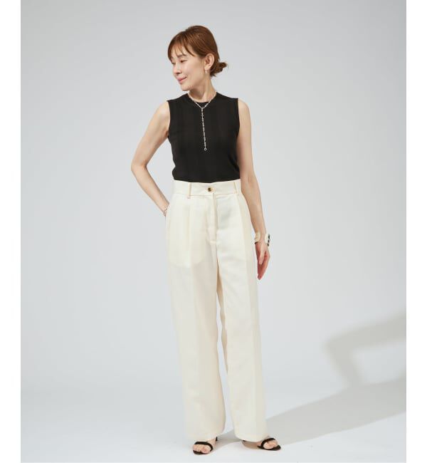 VERMEIL par iena「ランダムRIB ノースリーブプルオーバー」|ニット・セーター|